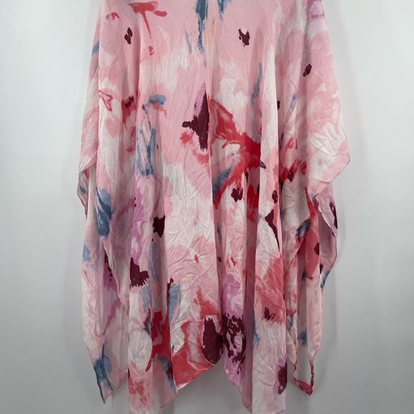 COLLECTION EIGHTEEN Wrap Scarf NWT Warm Pink Multi Spring Lightweight Colorful - Picture 9 of 14